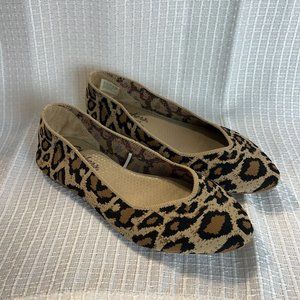 Skechers Flats Shoe Women 8.5 Brown Leopard Cleo Claw Comfort Memory Foam Casual